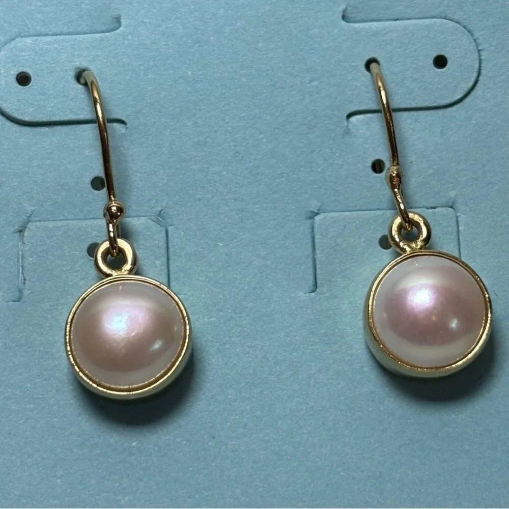 Charles Albert Women's Alchemia Pearl Drop Earrings, Handcrafted, 1.25